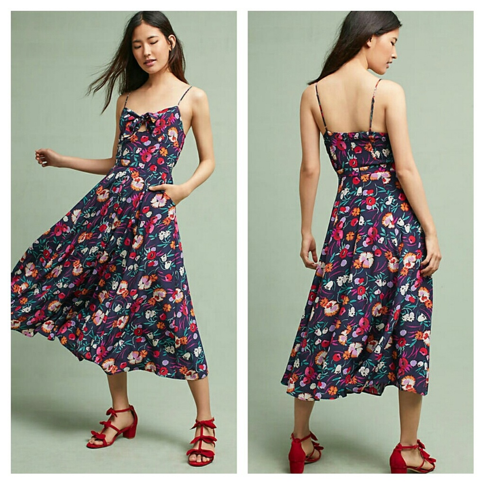 Anthropologie Yumi Kim Isabeau Silk Dress